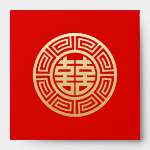 Enveloppe Double Bonheur Rouge