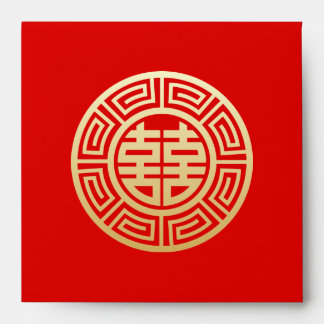 Enveloppe Double Bonheur Rouge