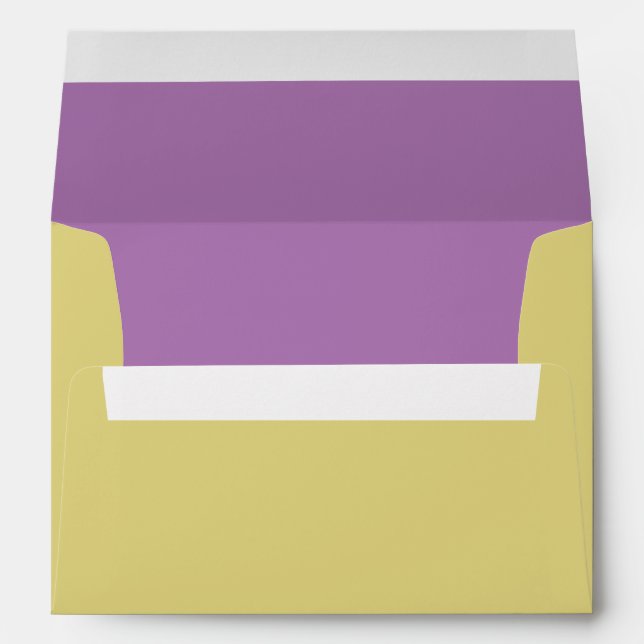 Enveloppe doublée de citron (Dos (Bas))