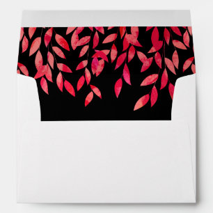 Enveloppe doublée de vignes aquarelles