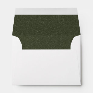 Enveloppe doublée vert mousse élégant – Personnali