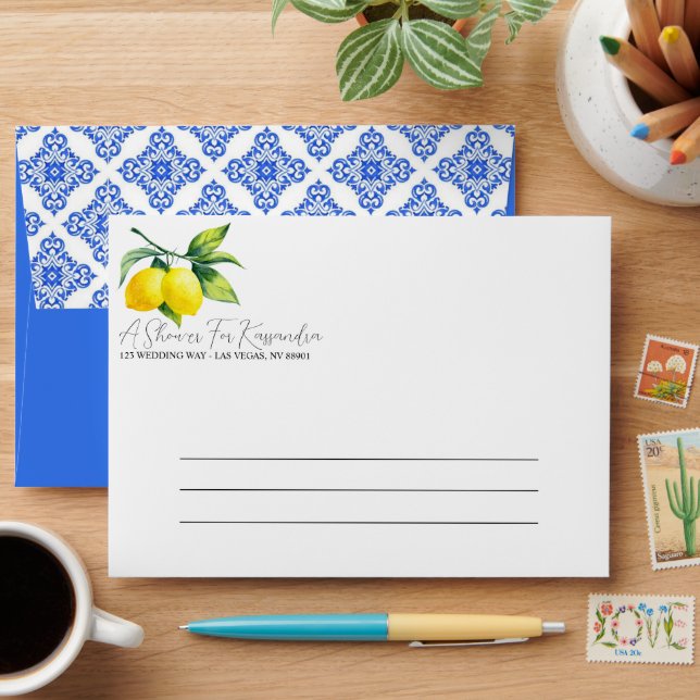 Enveloppe Douche citron (Desk)