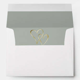 Enveloppe Dove Grey Deux Coeurs d'Or