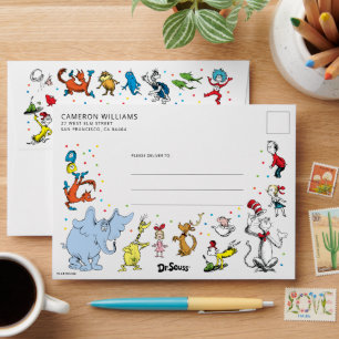 Enveloppe Dr. Seuss Character Confetti   ANNIVERSAIRE DE ENF