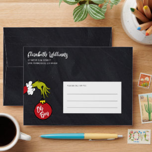 Enveloppe Dr Seuss   Oh Boy Grinch Baby shower