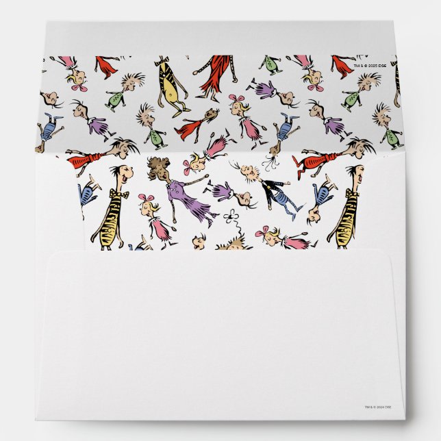 Enveloppe Dr. Seuss Whoville Characters Festive Pattern (Dos (Bas))