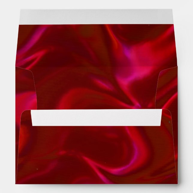 Enveloppe Dragon d'or embouti sur papier satin rouge (Dos (Bas))