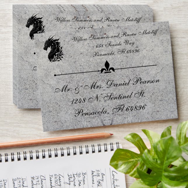 Enveloppe Dragon Médiéval  (Stacked)