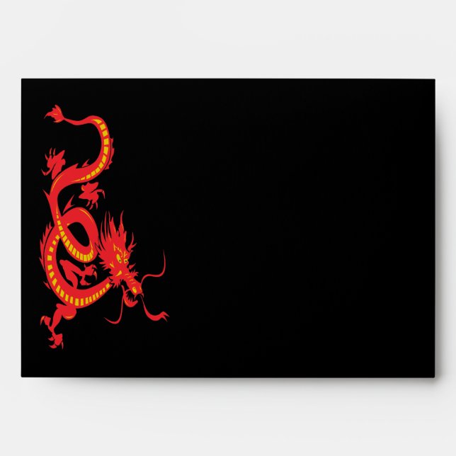 Enveloppe Dragon rouge (Devant)