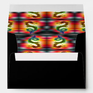 Enveloppe Dragons arc-en-ciel abstrait