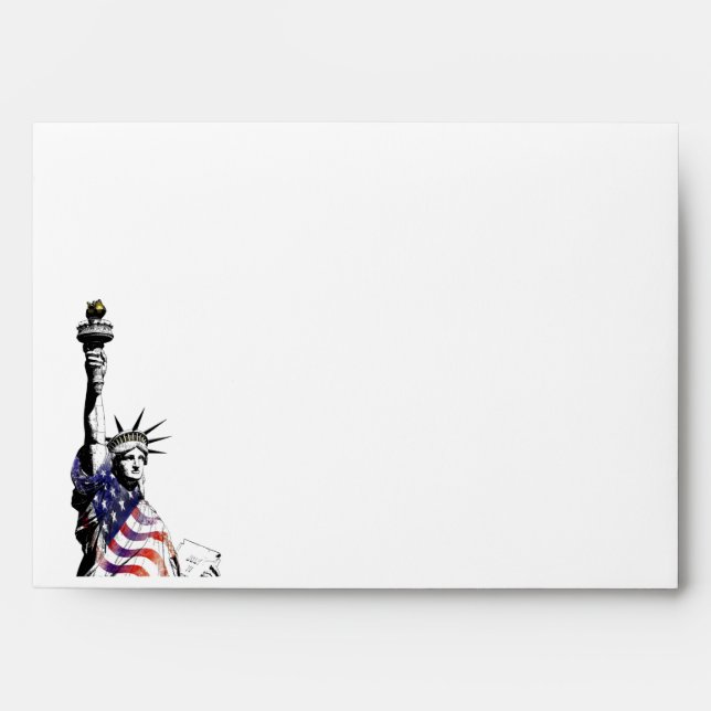 Enveloppe Drapeau américain de la Statue de la Liberté (Devant)