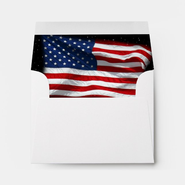 Enveloppe Drapeau américain patriotique États-Unis (Dos (Bas))