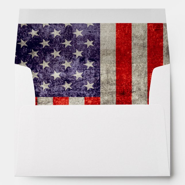 Enveloppe Drapeau d'antiquité américain (Dos (Bas))