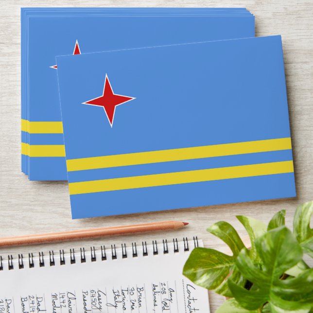 Enveloppe Drapeau d'Aruba (Stacked)