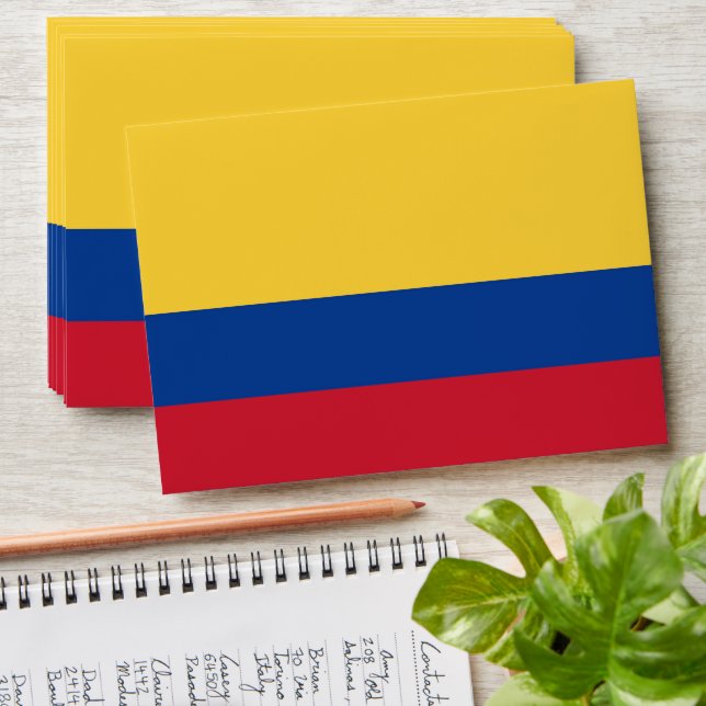 Enveloppe Drapeau de Colombie (Stacked)