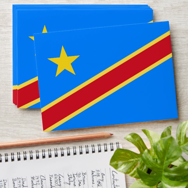 Enveloppe Drapeau du Congo (Stacked)