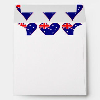 Enveloppe Drapeau en forme de cœur d'Australie Funky avec bo
