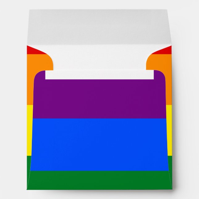 Enveloppe Drapeau Gay pride arc-en-ciel LGBT (Dos (Bas))