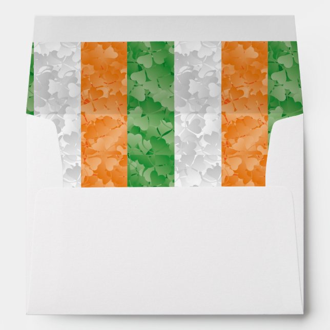 Enveloppe Drapeau irlandais de l'enveloppe Shamrock (Dos (Bas))
