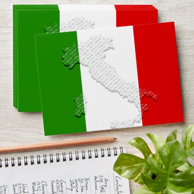 Enveloppe Drapeau italien (Stacked)