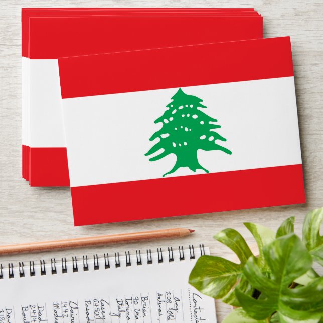 Enveloppe Drapeau libanais (Stacked)