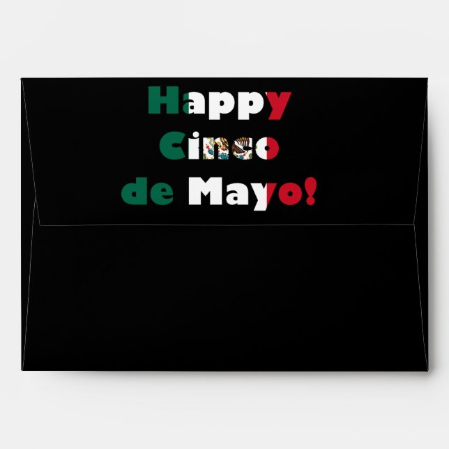 Enveloppe Drapeau mexicain Cinco de Mayo (Dos (Haut rabat))