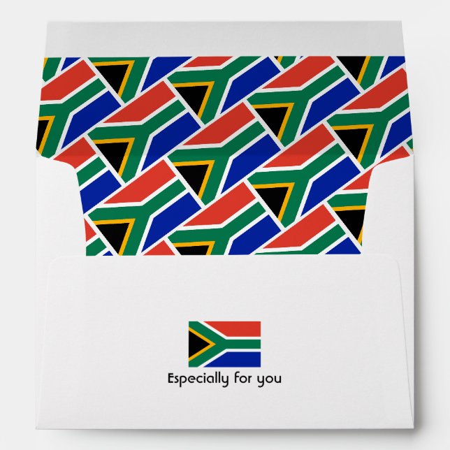 Enveloppe DRAPEAU SUD-AFRIQUE Personnalisé (Dos (Bas))