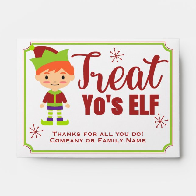 Enveloppe Drôle argent comptant Noël Elf Cash (Devant)