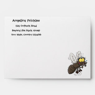 Enveloppe Drôle dessin animé d'insecte de la mouche à cheval