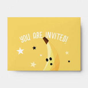 Enveloppe Drôles de faveurs de fête à thème banane rétro ave