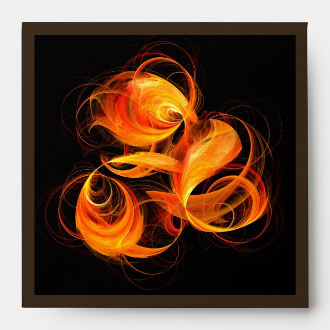 Enveloppe du Carré d'art Abstrait Fireball (Devant)