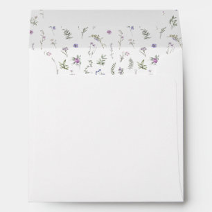 Enveloppe du carré mariage rustique fleur sauvage 