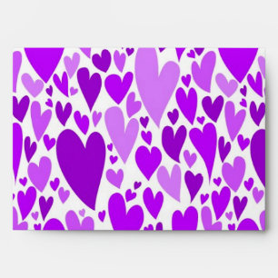 Enveloppe du coeur de Valentine violette