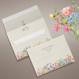 Enveloppe du Mariage Fleur sauvage Boho