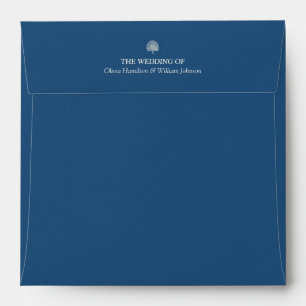 Enveloppe du panneau d'adresse Peacock Blue Carré