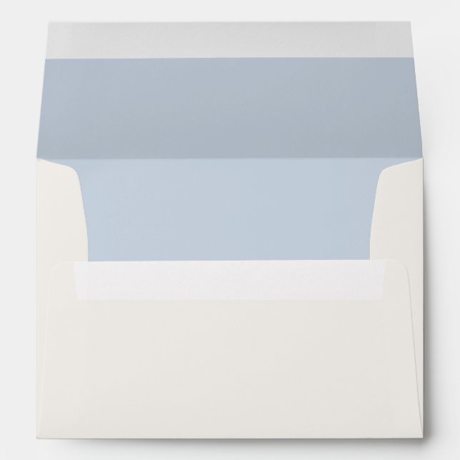 Enveloppe Dusky blue & Warm Ivory Wedding Envelope  (Dos (Bas))