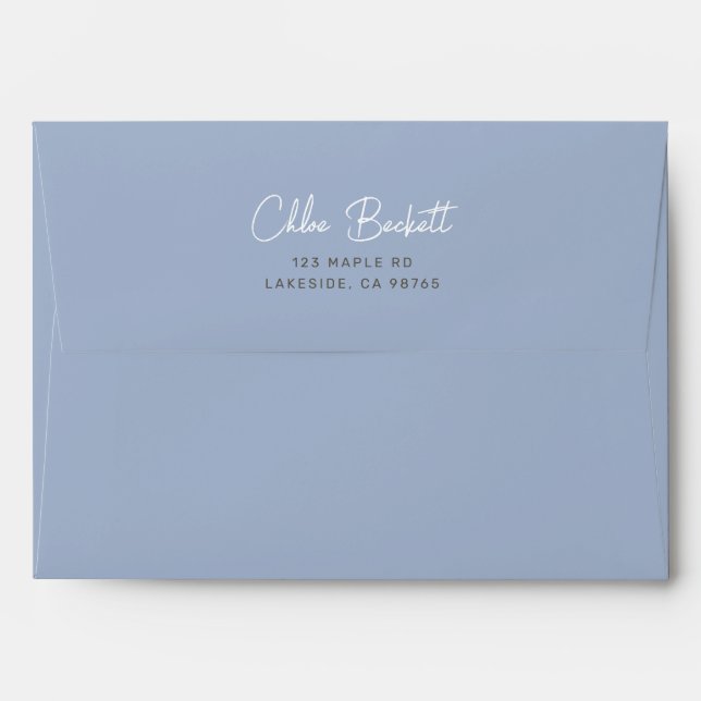 Enveloppe Dusty Blue (Dos (Haut rabat))