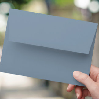 Enveloppe Dusty Blue Chic Mariage Simple Élégant Moderne