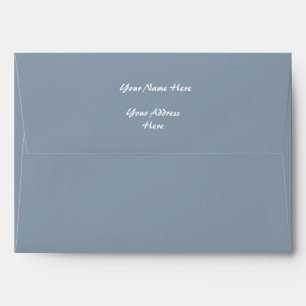 Enveloppe Dusty Blue Classy Élégant Mariage couleur personna