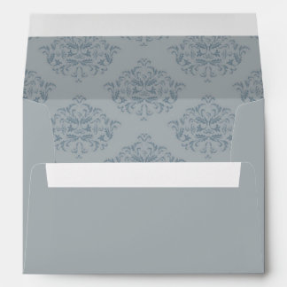 Enveloppe Dusty Blue Elegant Damask