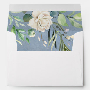 Enveloppe Dusty Blue et Sage Mariage