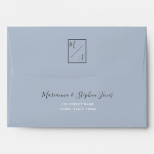Enveloppe Dusty Blue Monogram 5x7