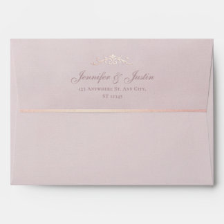 Enveloppe Dusty Pink Velvet Texture Wedding Envelope