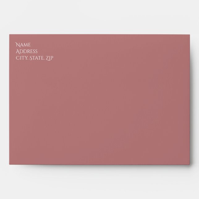 Enveloppe Dusty Rose A7 (Devant)