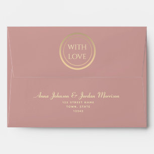 Enveloppe Dusty Rose Mariage 5x7