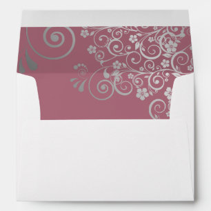 Enveloppe Dusty Rose Simple Elegant Mariage Filigree