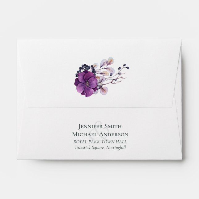 Enveloppe Dynastie violette Dark Flork Budget Mariage articl (Dos (Haut rabat))