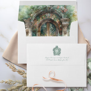 Enveloppe Eathie intemporelle chic, Mariage de monogramme ve