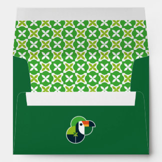 Enveloppe Eco Friendly Tropical Geometric Brazilian Toucan