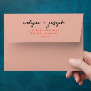 Enveloppe Écrit à la main Colorful Retro Bold Mariage funky